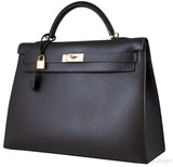 Kelly 40 Choco Brown Sellier Epsom