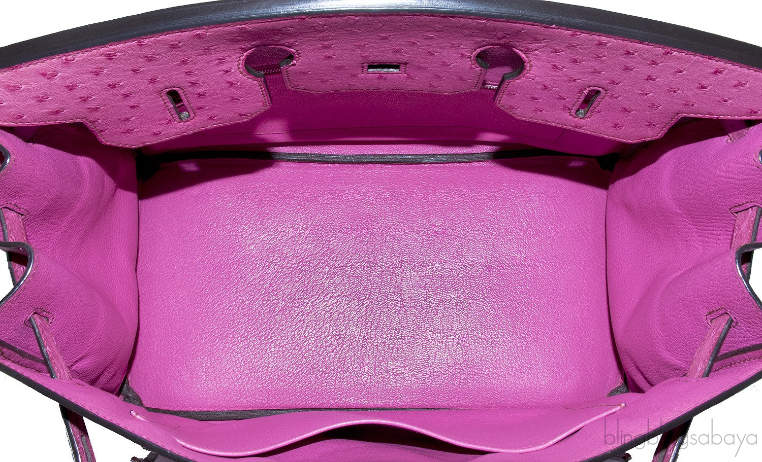Birkin 35 Ostrich Fuschia Pink PHW