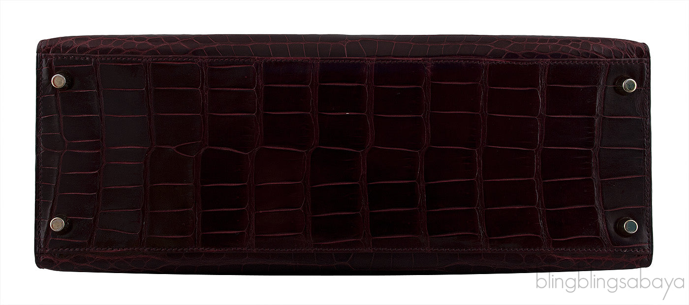 Kelly 35 Sellier Bordeaux Porosus
