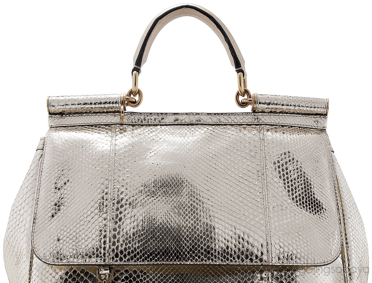Snakeskin Miss Sicily Metallic Gold