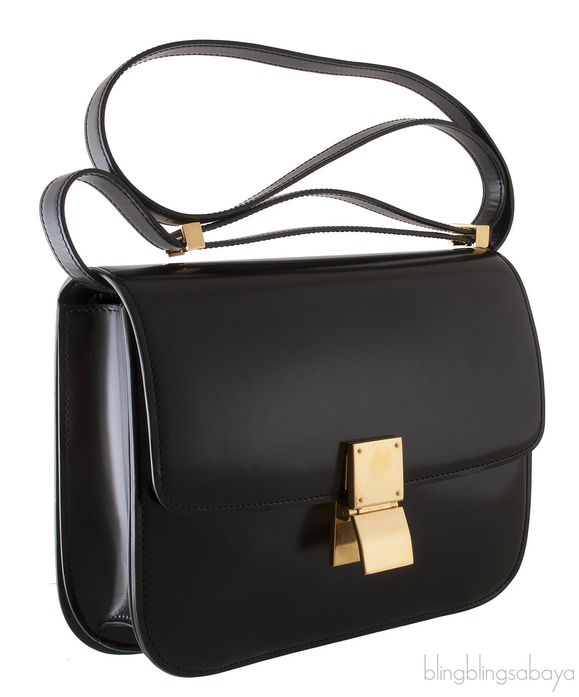 Classic Box Black Leather Bag