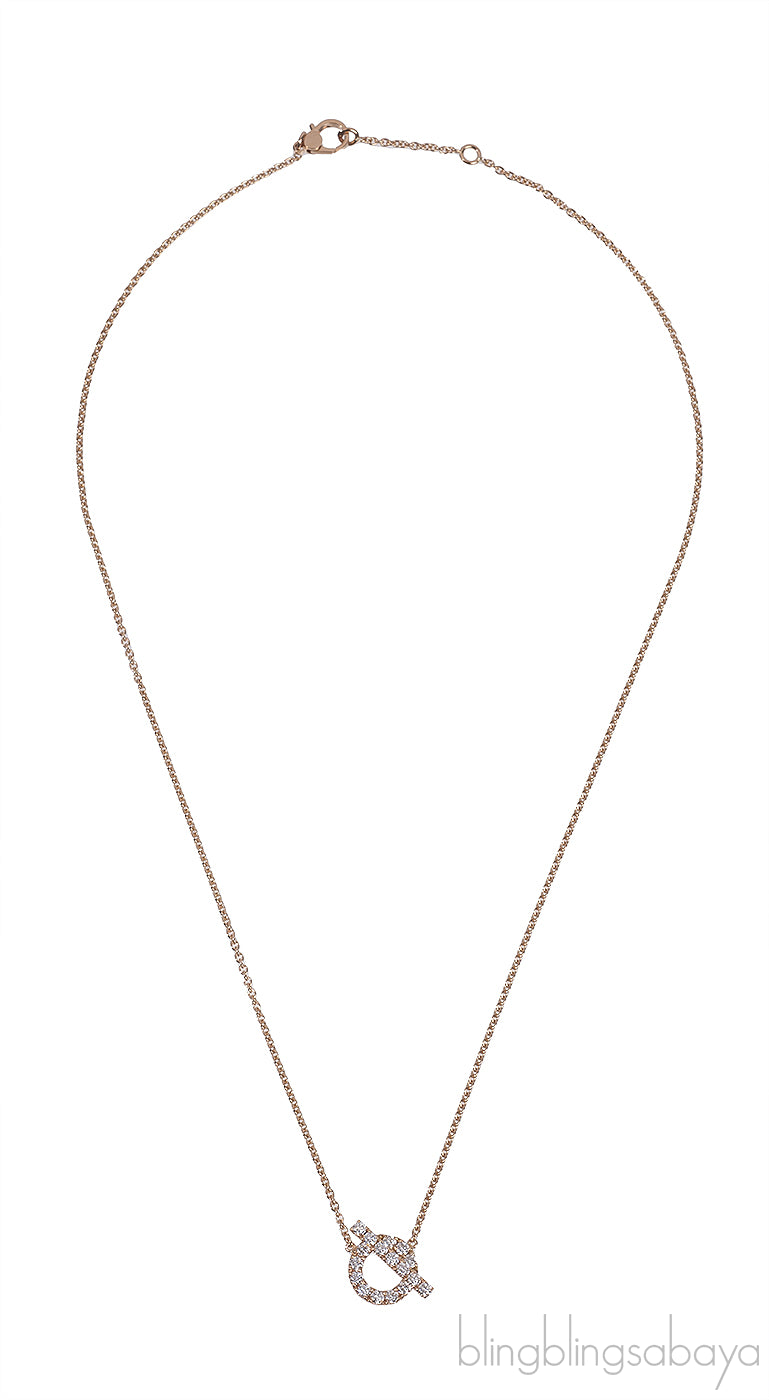 Finesse Pink Gold Diamond Pendant Necklace