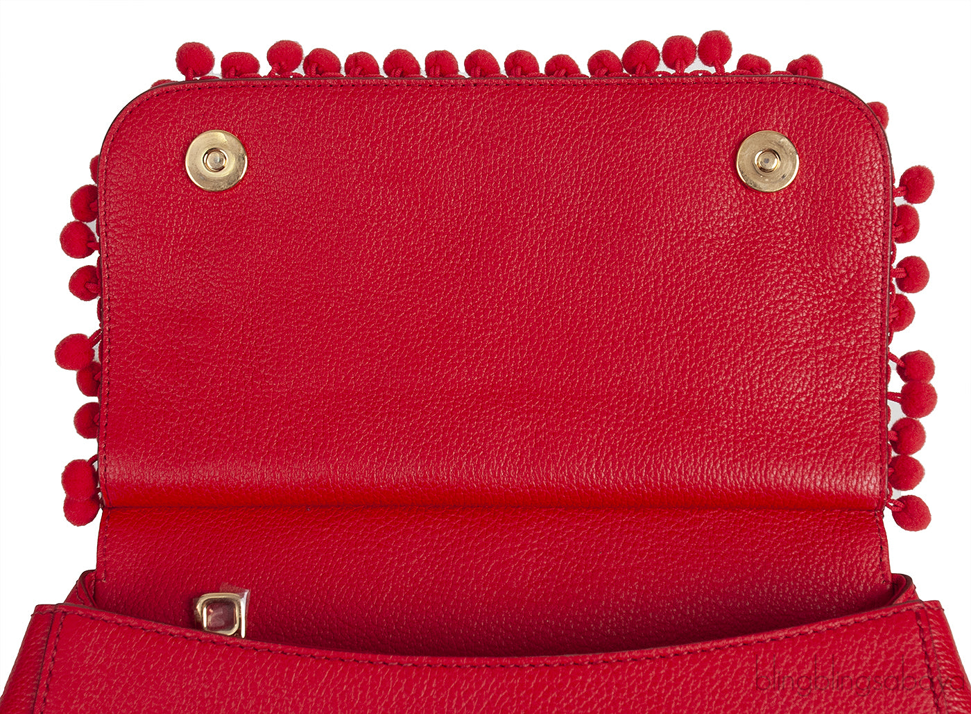 Red Miss Sicily Crystal & Flower Embellished Bag