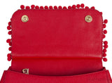 Red Miss Sicily Crystal & Flower Embellished Bag