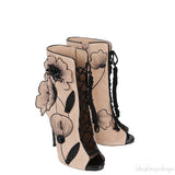 Coline Suede Floral Boots