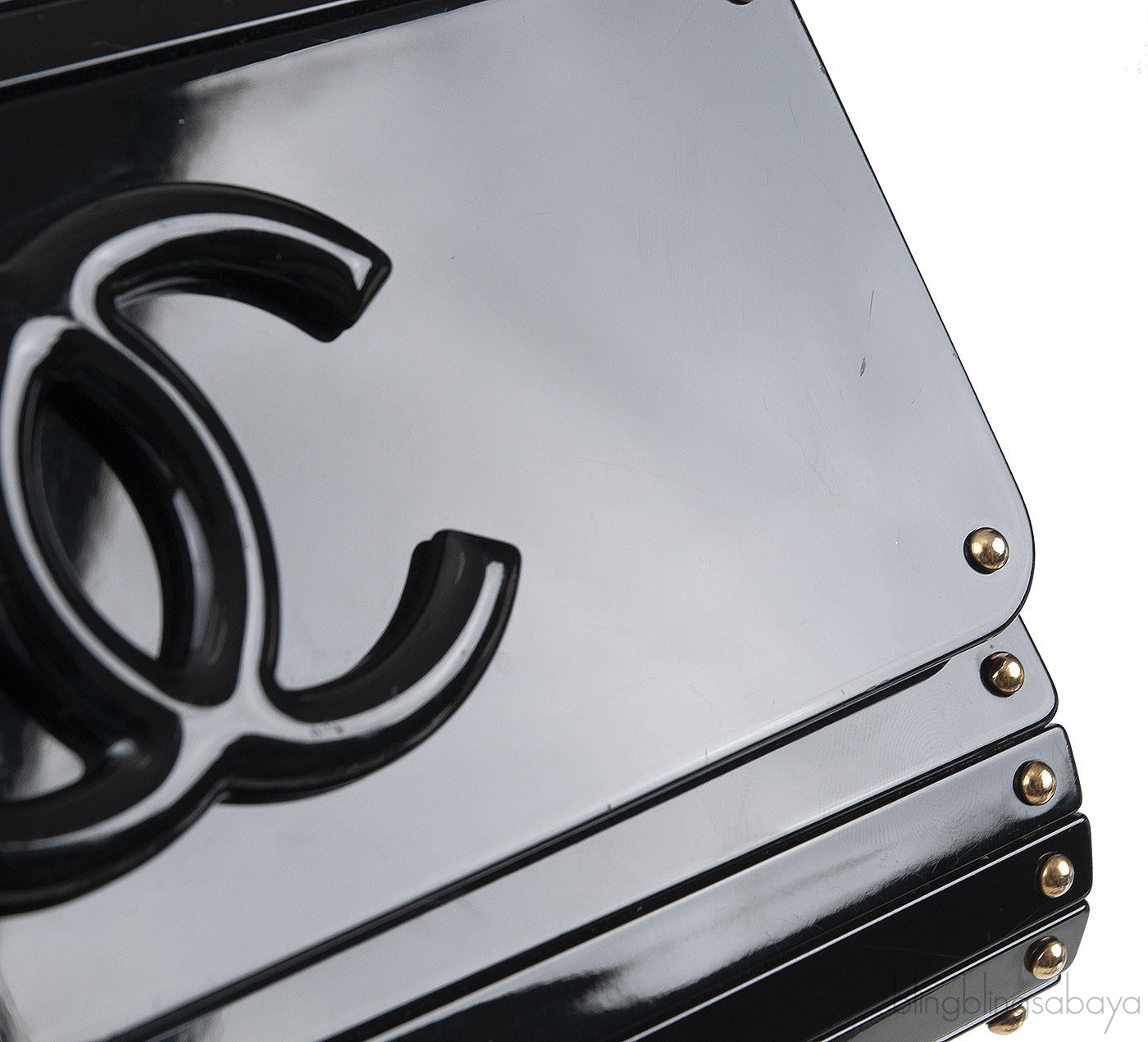 Black Hard Clutch Shoulder Bag