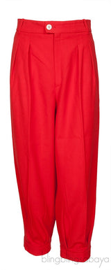 Red Tapered Trousers