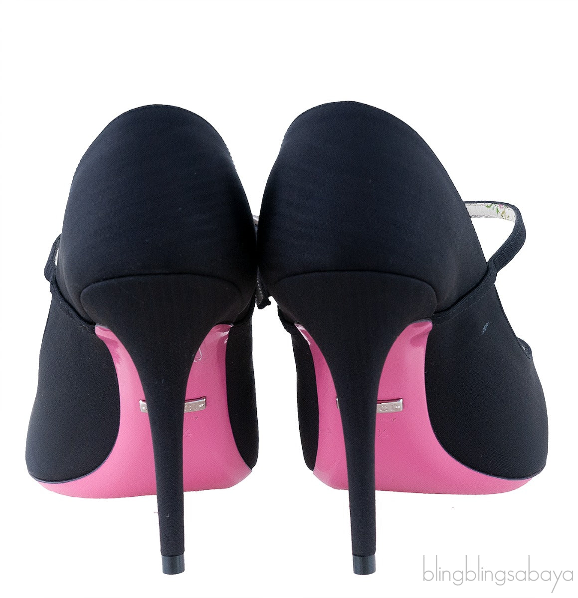 Black Virginia Mary Jane Pointed Toe Heels