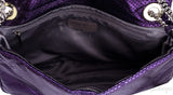 Purple Drill Perforated Flap Bag