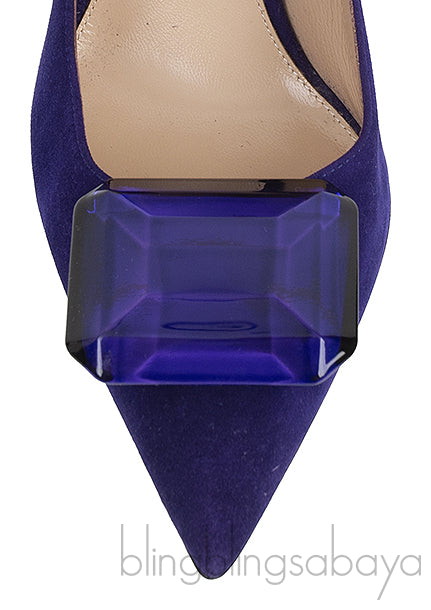 Purple Jaipur Embellished Suede Pumps