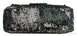 Sequin Black Turn-lock Handle Bag