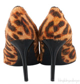 Leopard Calf Hair Dice Pointed Toe Pump