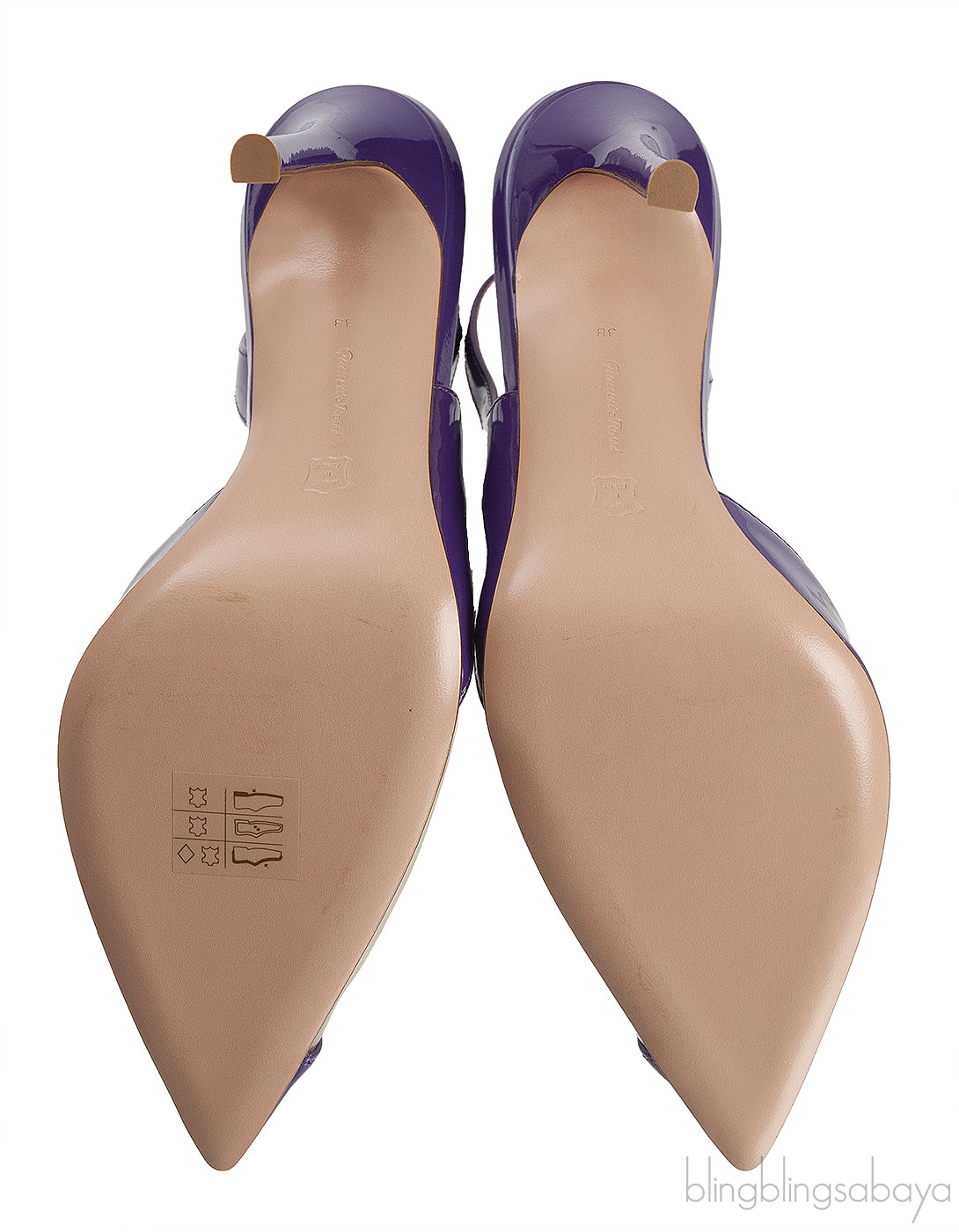 Purple PVC Slingback Pump