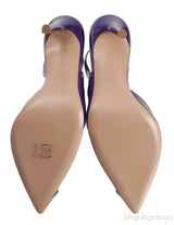 Purple PVC Slingback Pump
