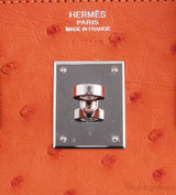 Birkin 30 Orange Ostrich PHW