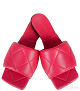 Bottega Veneta Fuchsia BV Rubber Lido Sandals