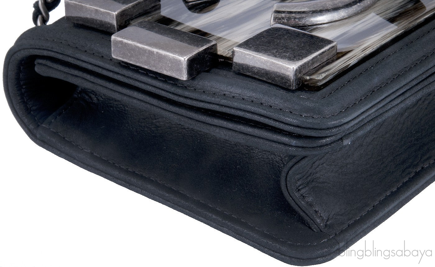 Black Boy Brick Mini Flap Bag*