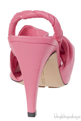 Bottega Veneta Pink Point Leather Slingback Pumps