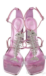 Pink Fishbone Sandals