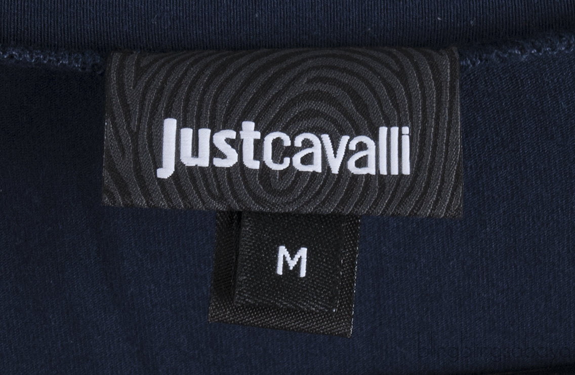 Blue Oversized Logo Print T-shirt