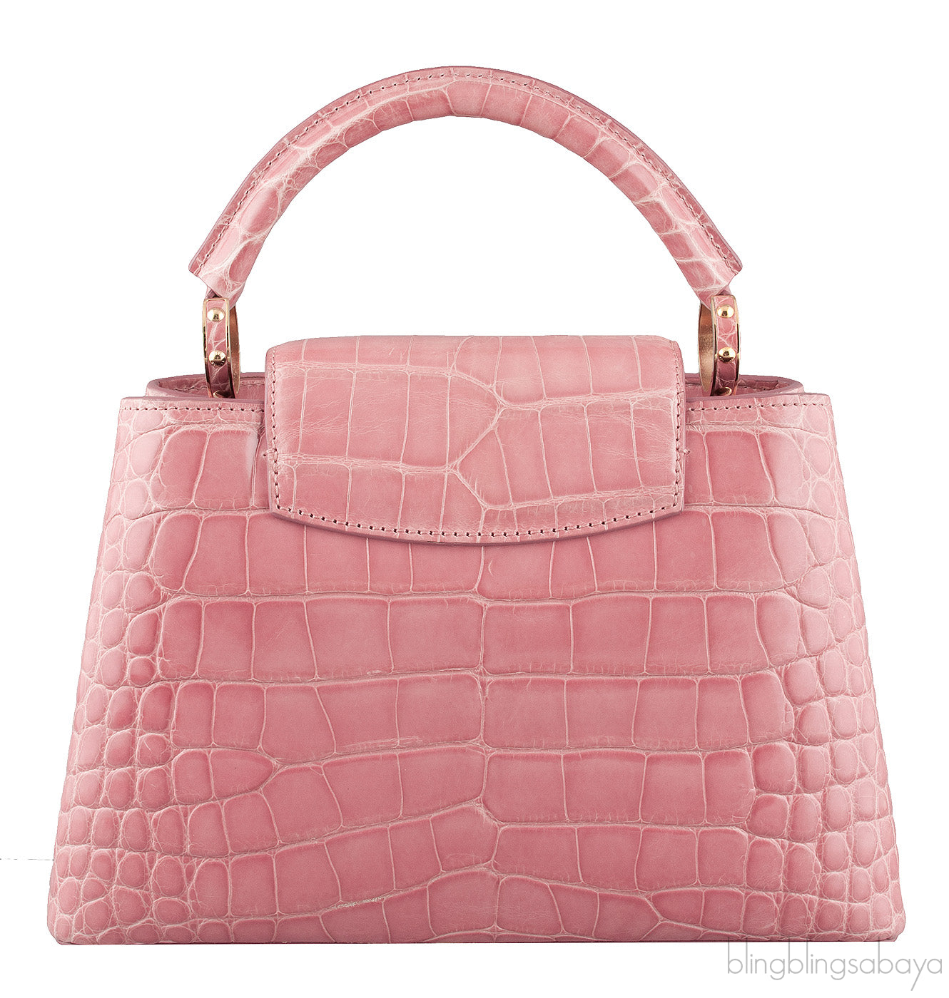 Capucines Vieux Rose Crocodile BB