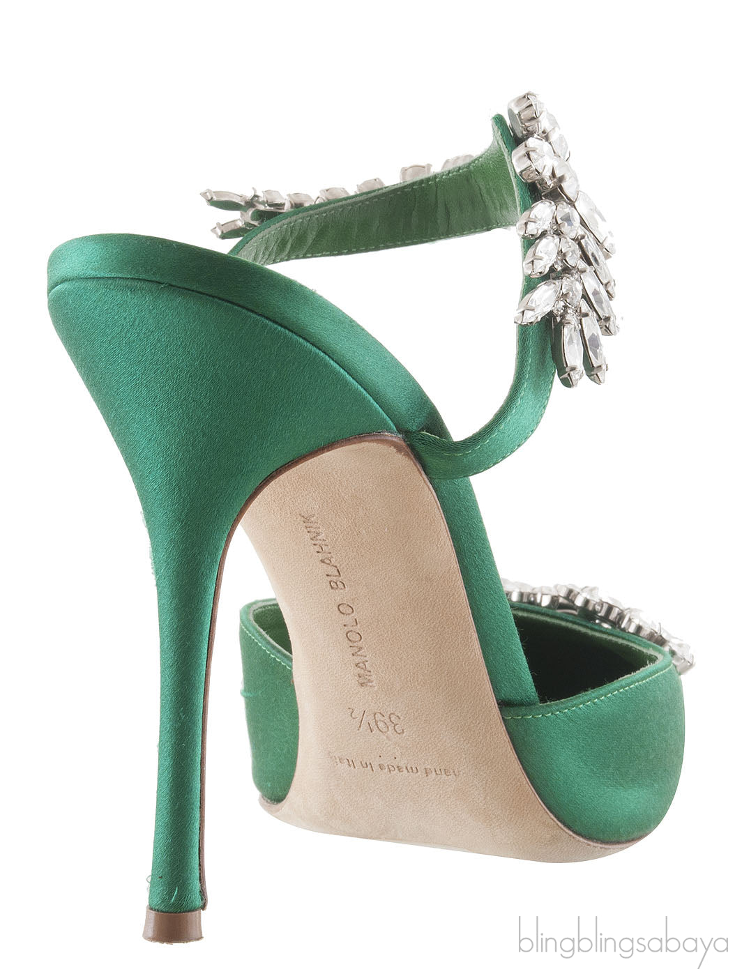 Lurum 90 Emerald Satin Pump