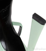 Blade Gold Velvet & Mint Green Slingback Pumps