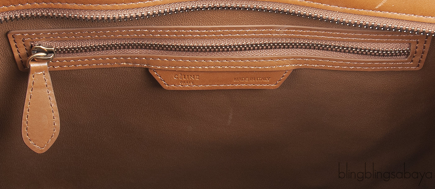 Celine Tri-color White Black & Brown Mini Luggage