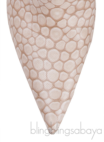Stingray Print Pointed Toe Mules