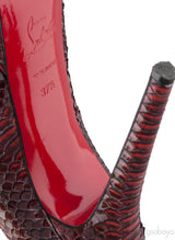 Ombre Red Python Heels