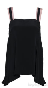 Contrasting Strap Flared Top