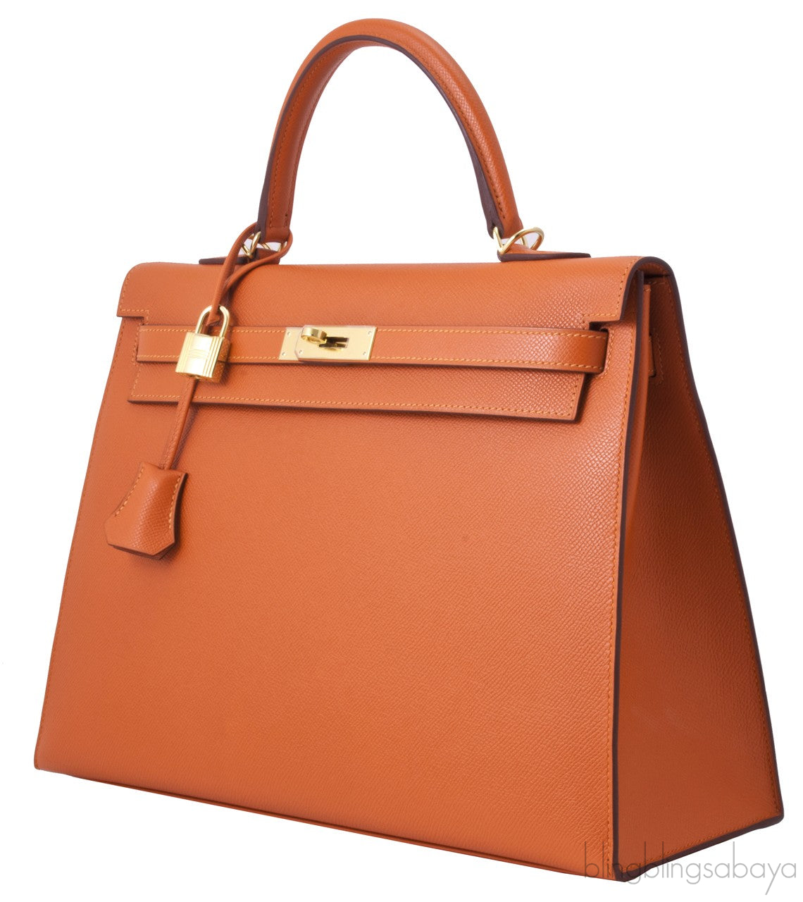 Kelly 35 Orange Epsom Sellier