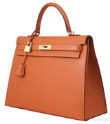 Kelly 35 Orange Epsom Sellier