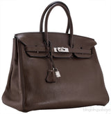 Birkin 35 Choco Brown Clem PHW