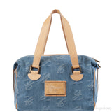 Chopard Blue Denim Distressed Logo Shoulder Bag