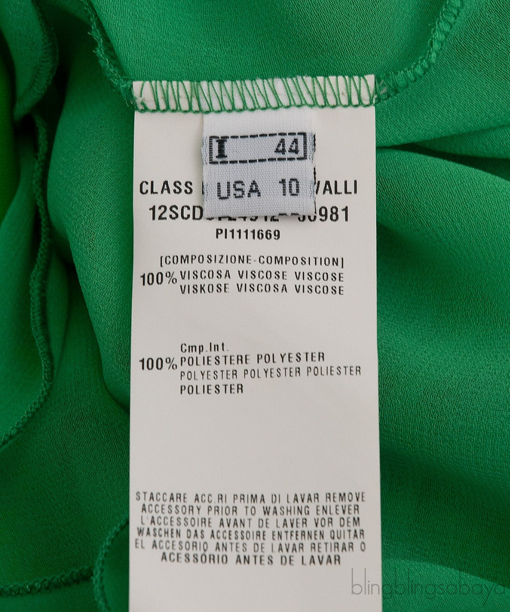 Green Sleeveless Printed Dress