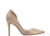 Gold Crystal PVC Heels