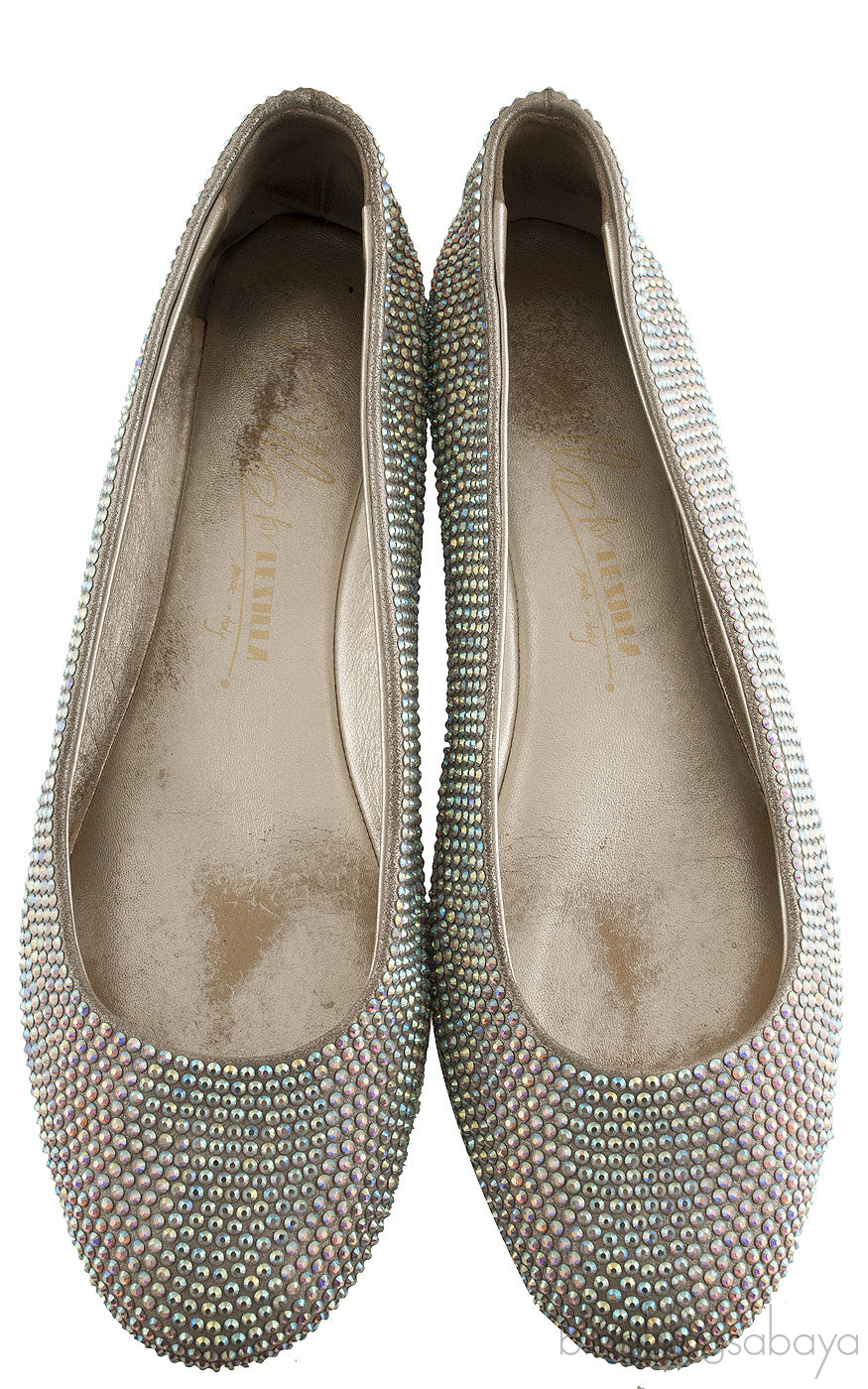 Silver Crystal Ballet Flat