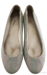 Silver Crystal Ballet Flat