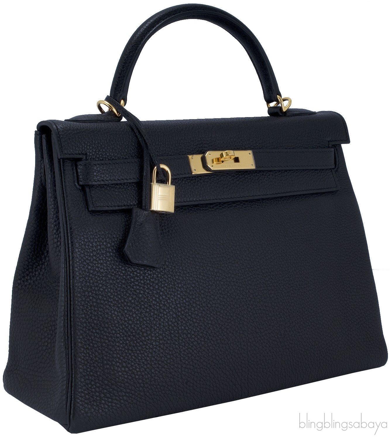 Kelly 32 Black Taurillon Clem. GHW