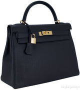 Kelly 32 Black Taurillon Clem. GHW