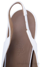 White Slingback Sandals