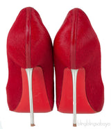 Red Pony Hair Heels