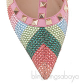 Chevron Crystal Rockstud Pump