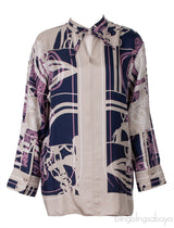 Multicolor Brides De Gala Silk Blouse