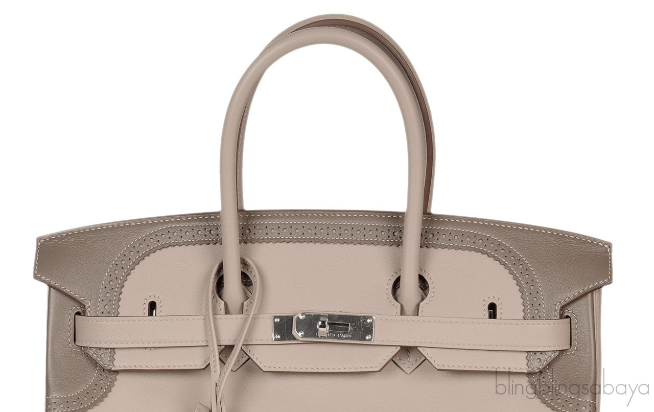 Birkin 35 Bicolor Ghillies Argile/Etoupe