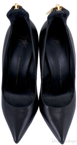 Black Ester Zipper Pumps