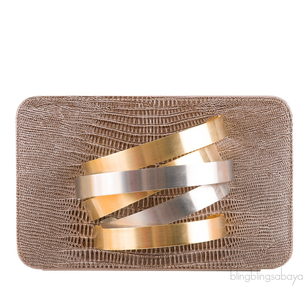 Coil Cuffbox Lizard Print Clutch