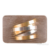 Coil Cuffbox Lizard Print Clutch