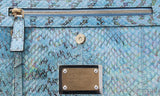 Miss Sicily Blue Watersnake Flap Bag